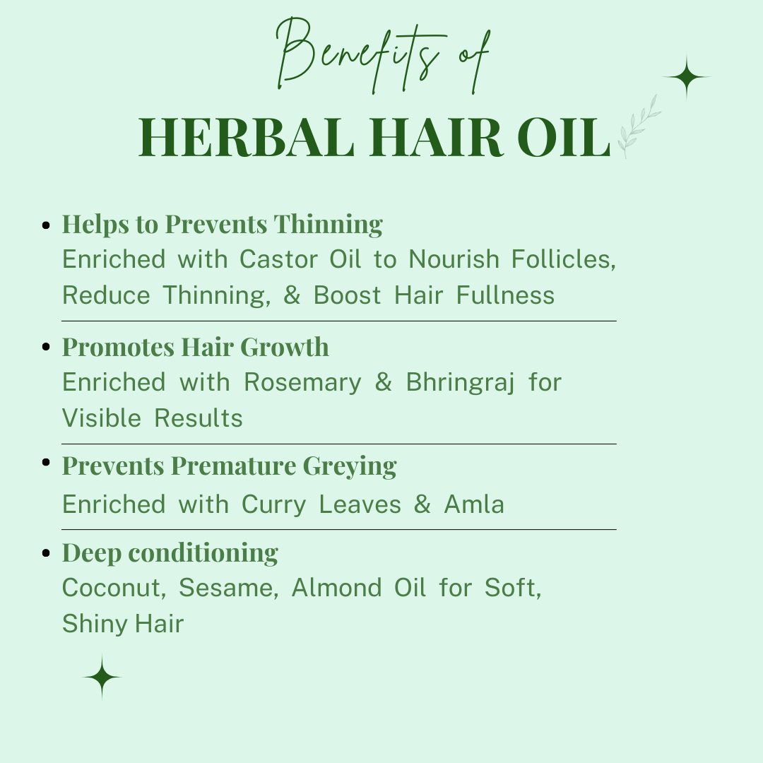 Tiny Veda Ancient Herbal Hair Oil with Cold Compressed Coconut Oil | Almond Oil |Sesame Oil & Castor Oil (100ml 11 Herbs)